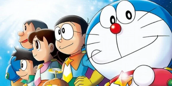 Дораэмон: Нобита и странный ветряной наездник — баннер